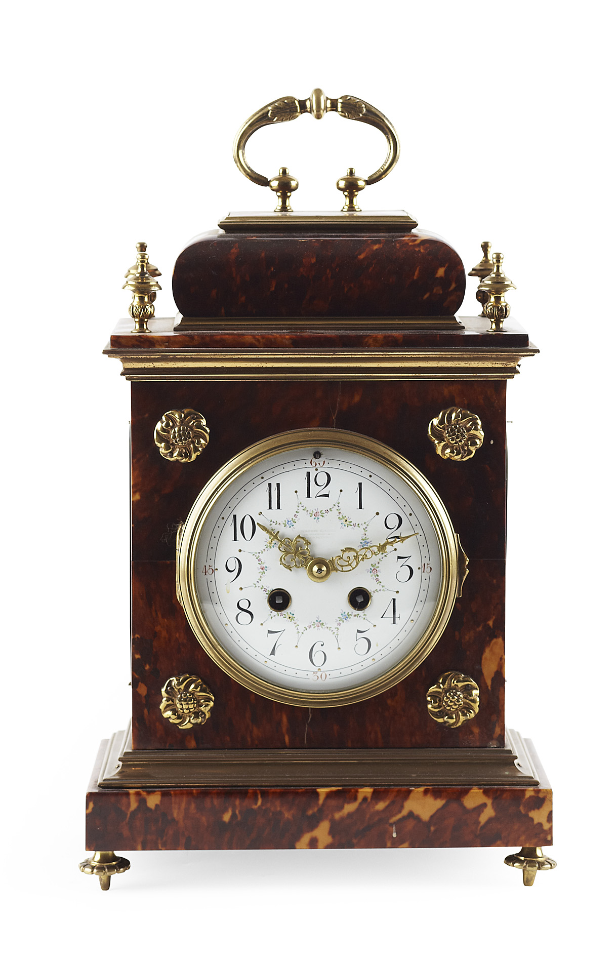 VICTORIAN TORTOISESHELL BRACKET CLOCK