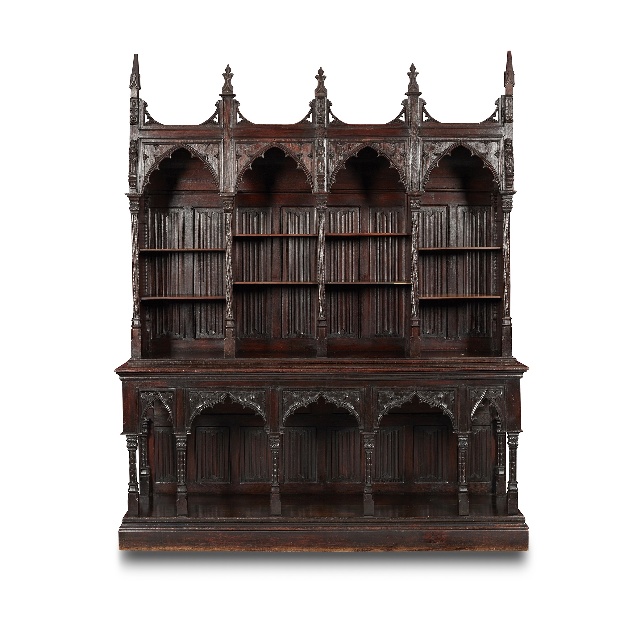 GOTHIC REVIVAL OAK BOOKCASE