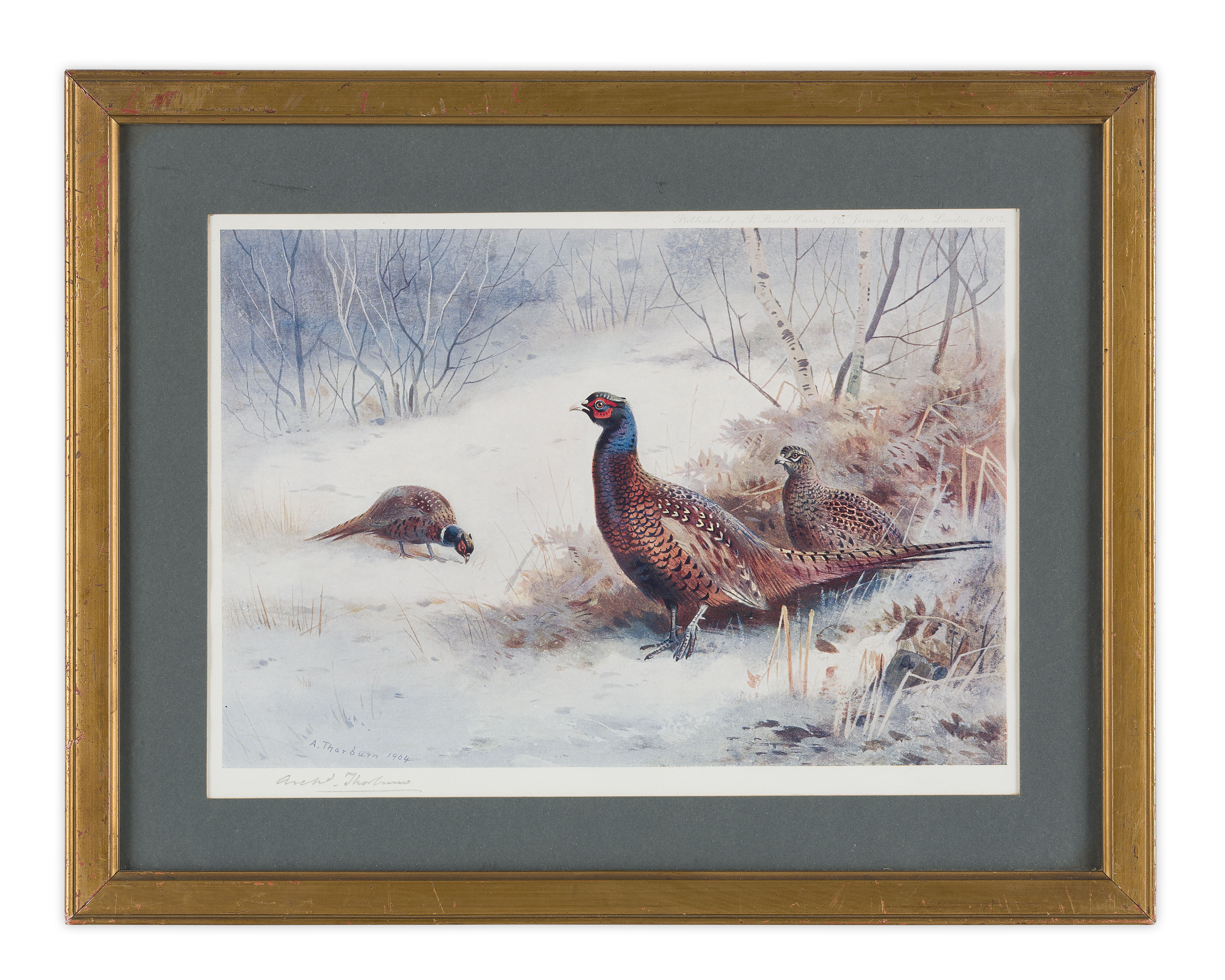 GROUP OF THIRTEEN FRAMED AND SIGNED PRINTS BY ARCHIBALD THORBURN