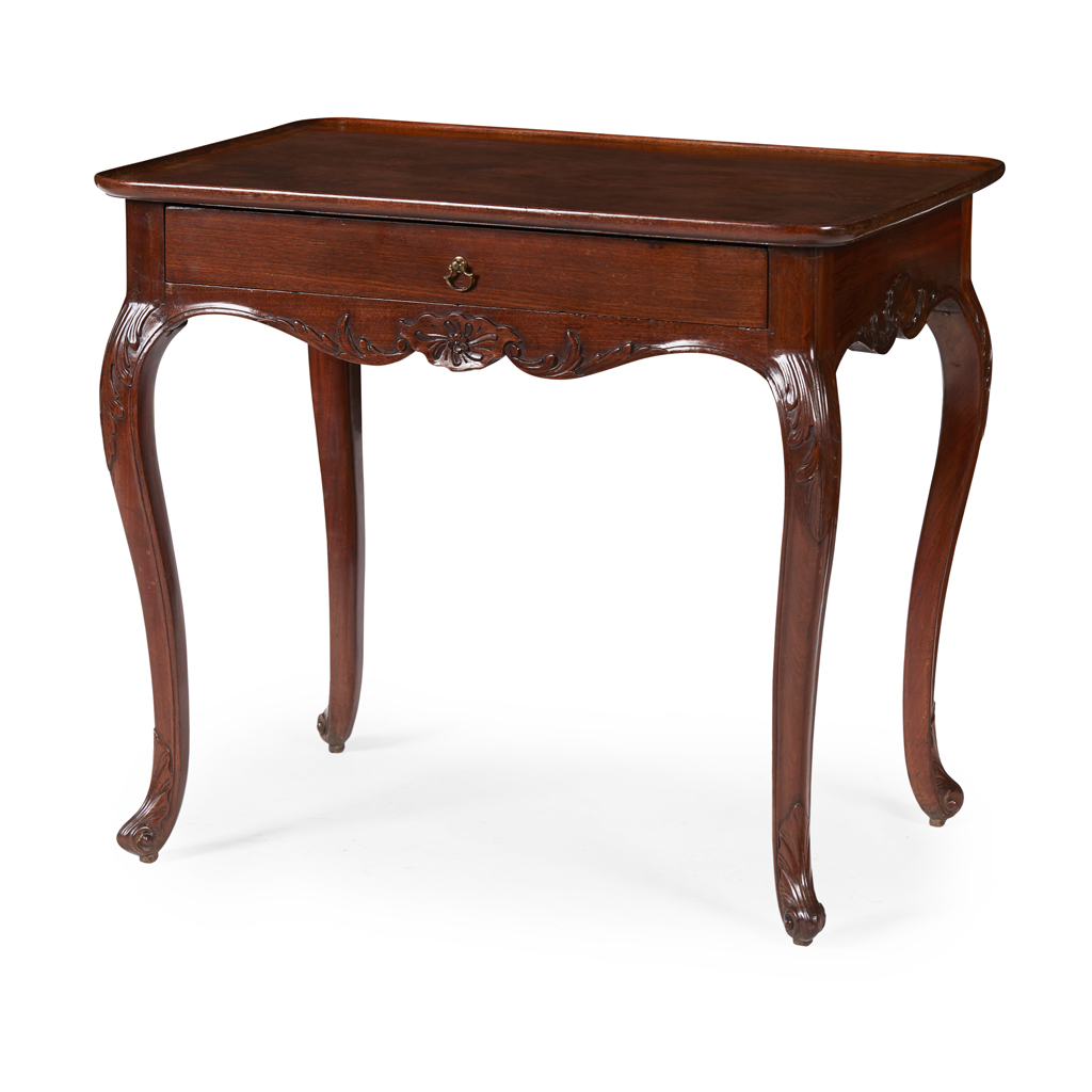 GEORGE III MAHOGANY SILVER TABLE