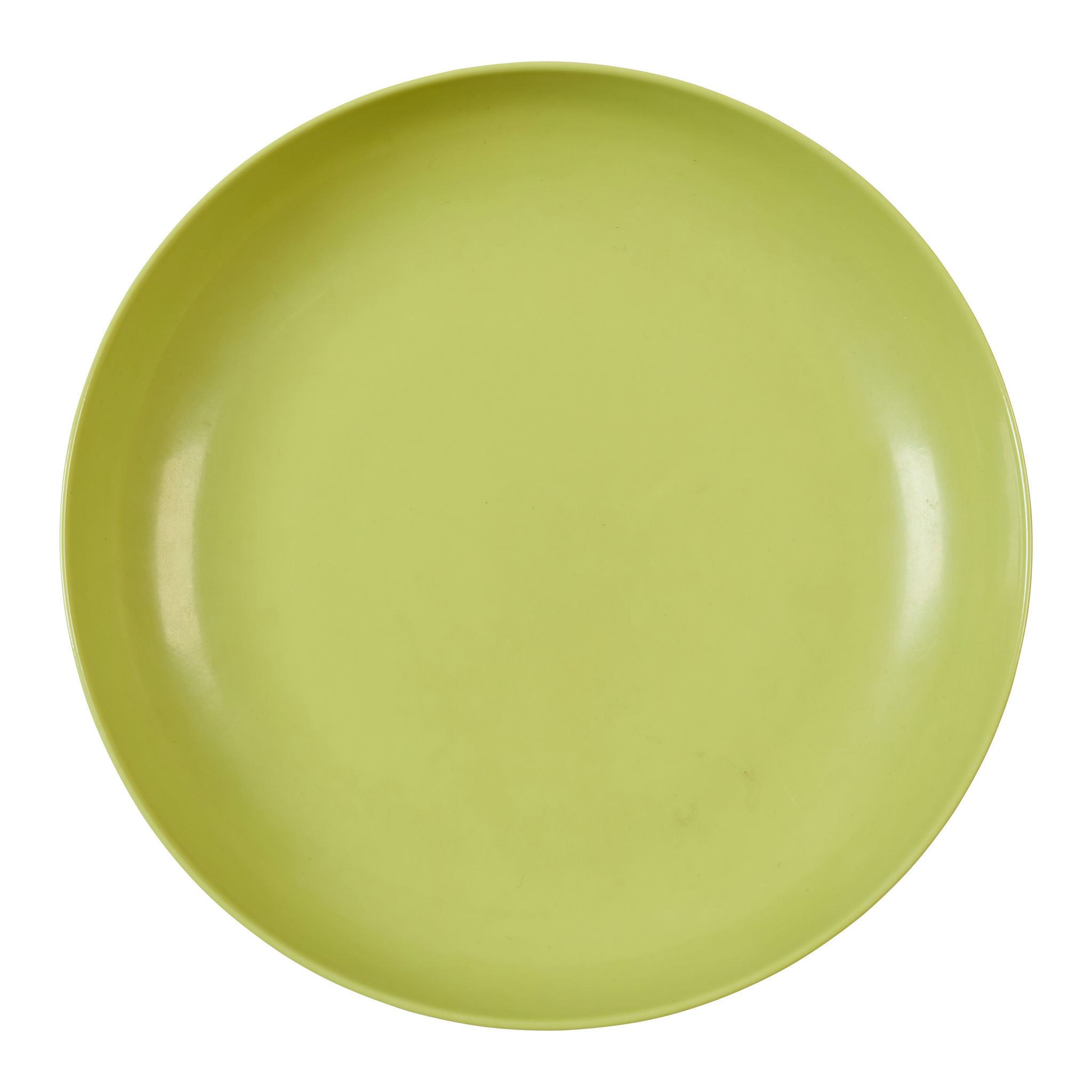 CHINESE YELLOW-GLAZED DISH