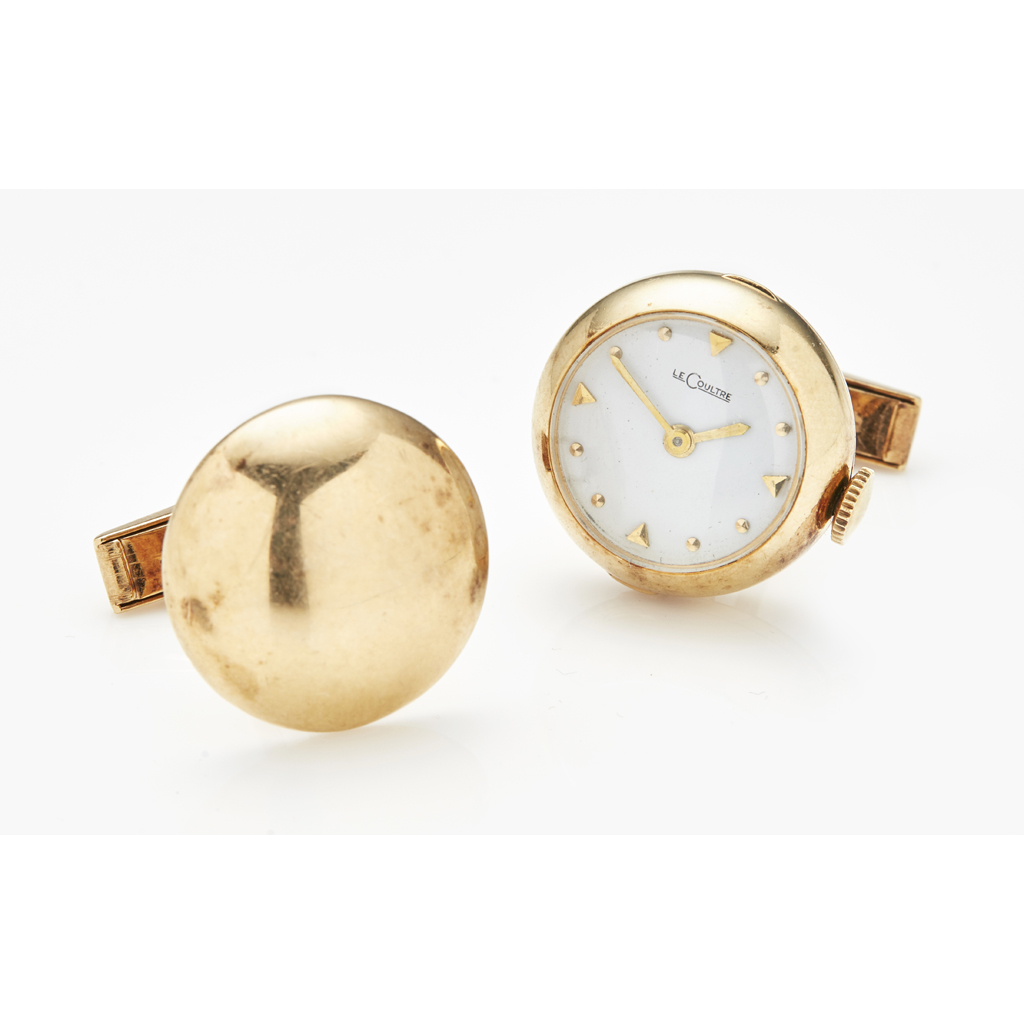 JAEGER LE COULTRE - A pair of watch cufflinks