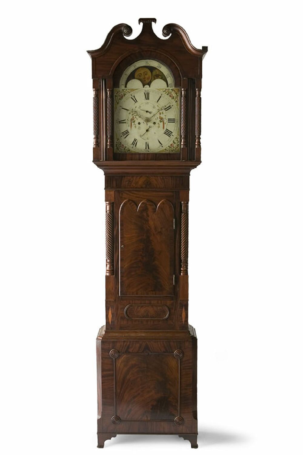 An early 19th century mahogany eight day longcase clock