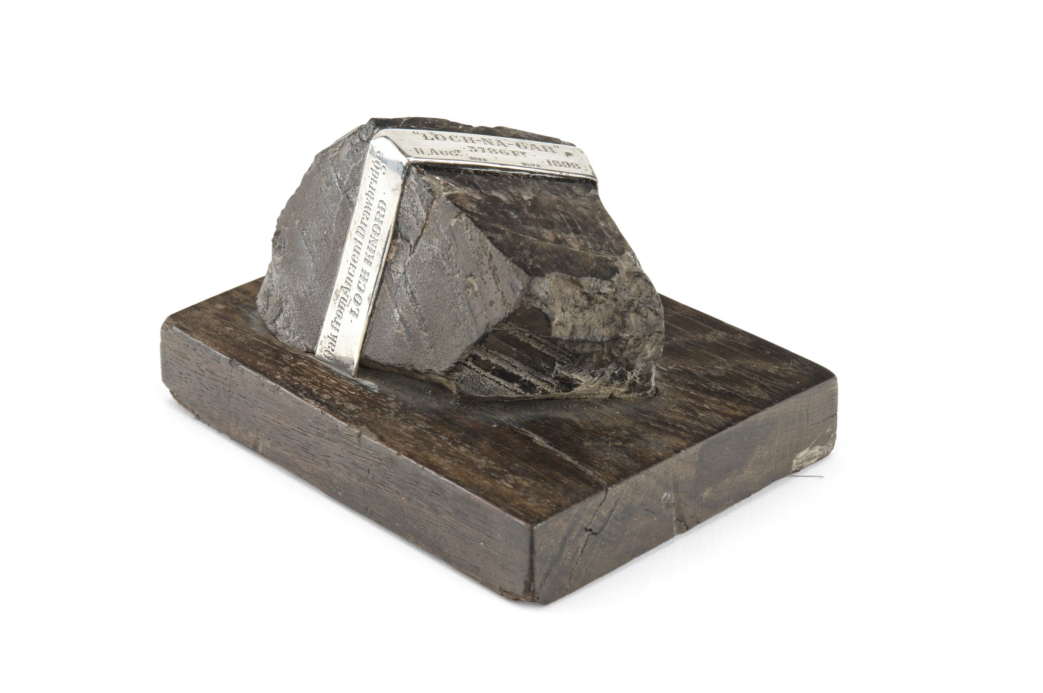 Ballater - a Scottish provincial silver mounted smoky quartz specimen