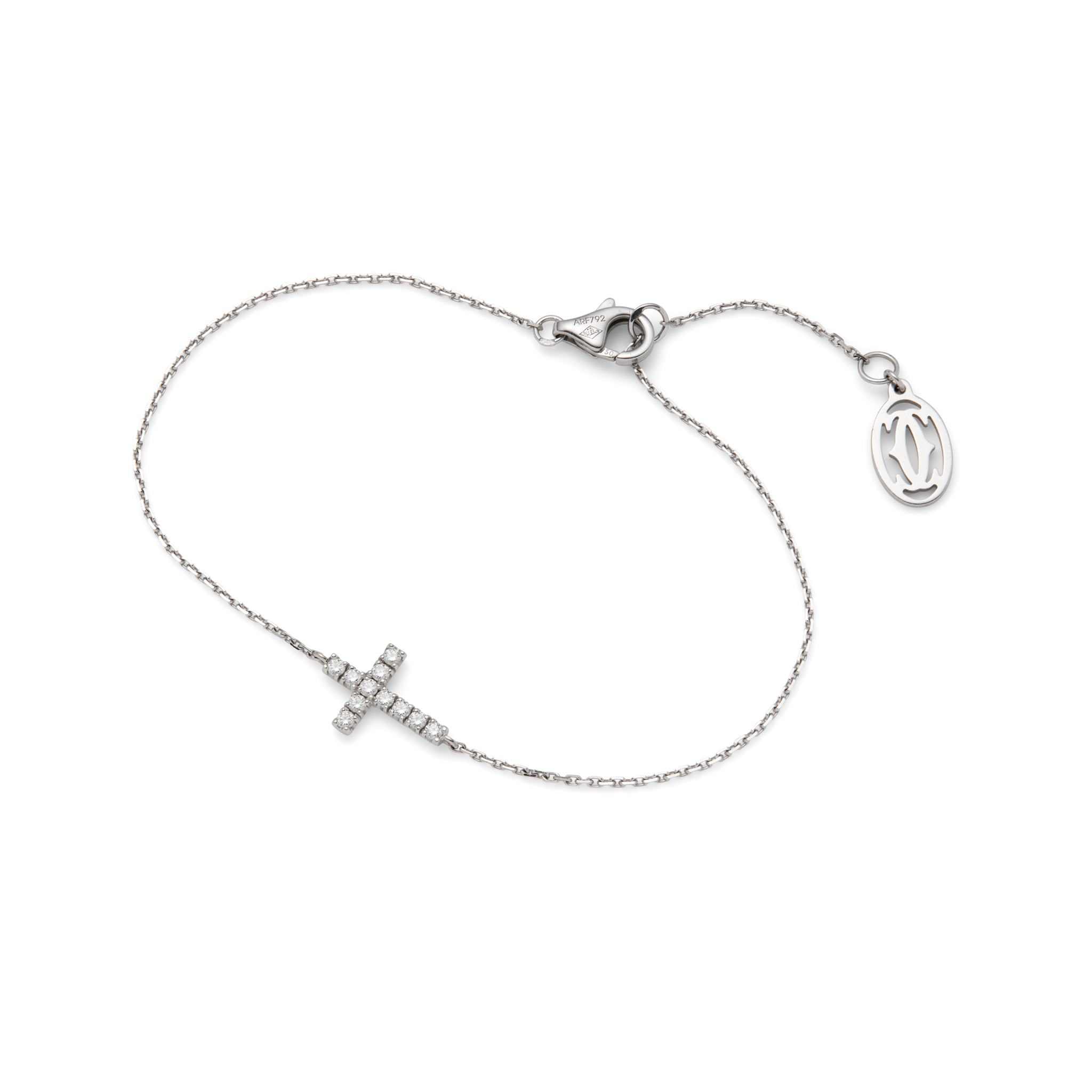 Cartier: A white gold and diamond 'Symbols' bracelet