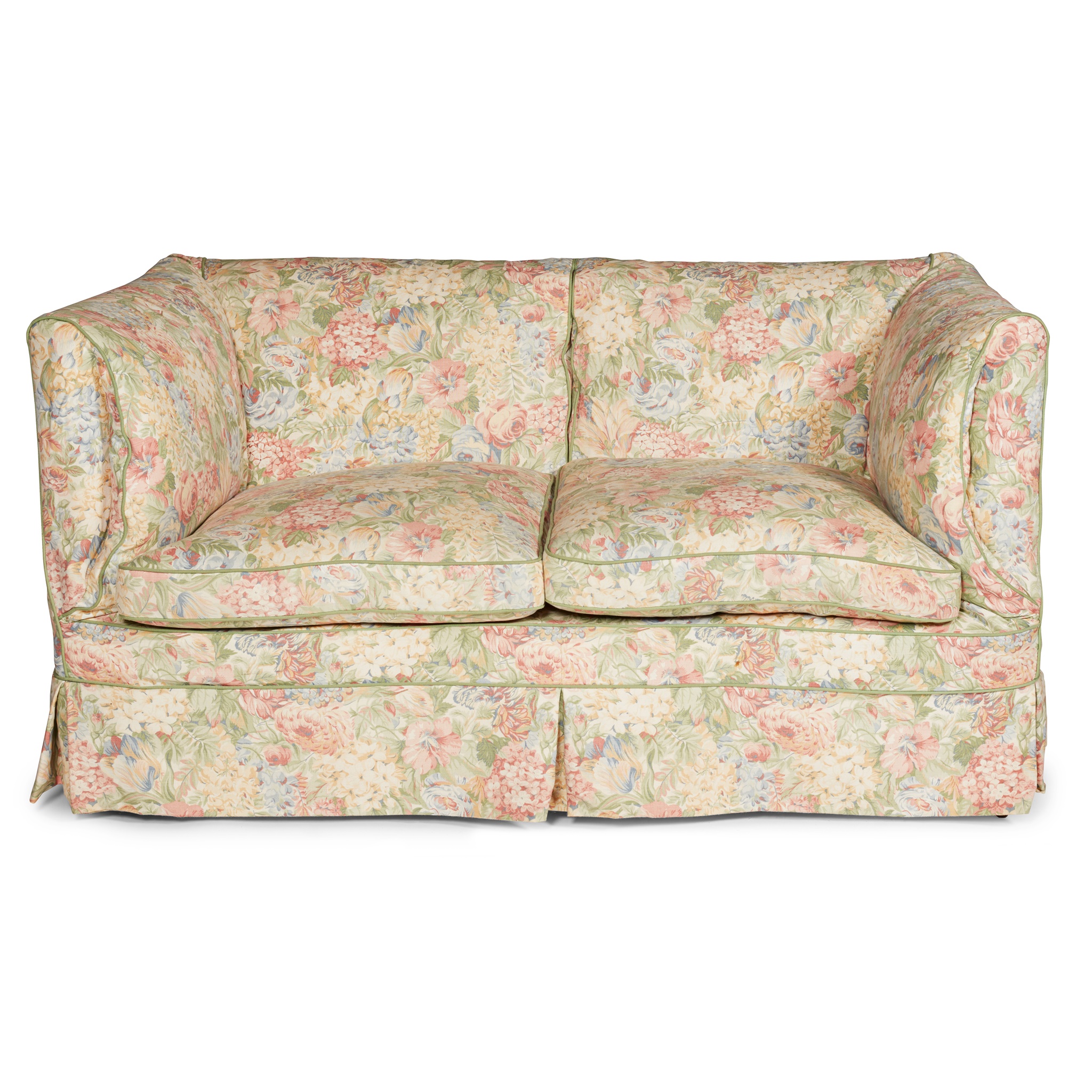 HOWARD STYLE TWO SEAT SOFA, PROBABLY WHYTOCK & REID, EDINBURGH