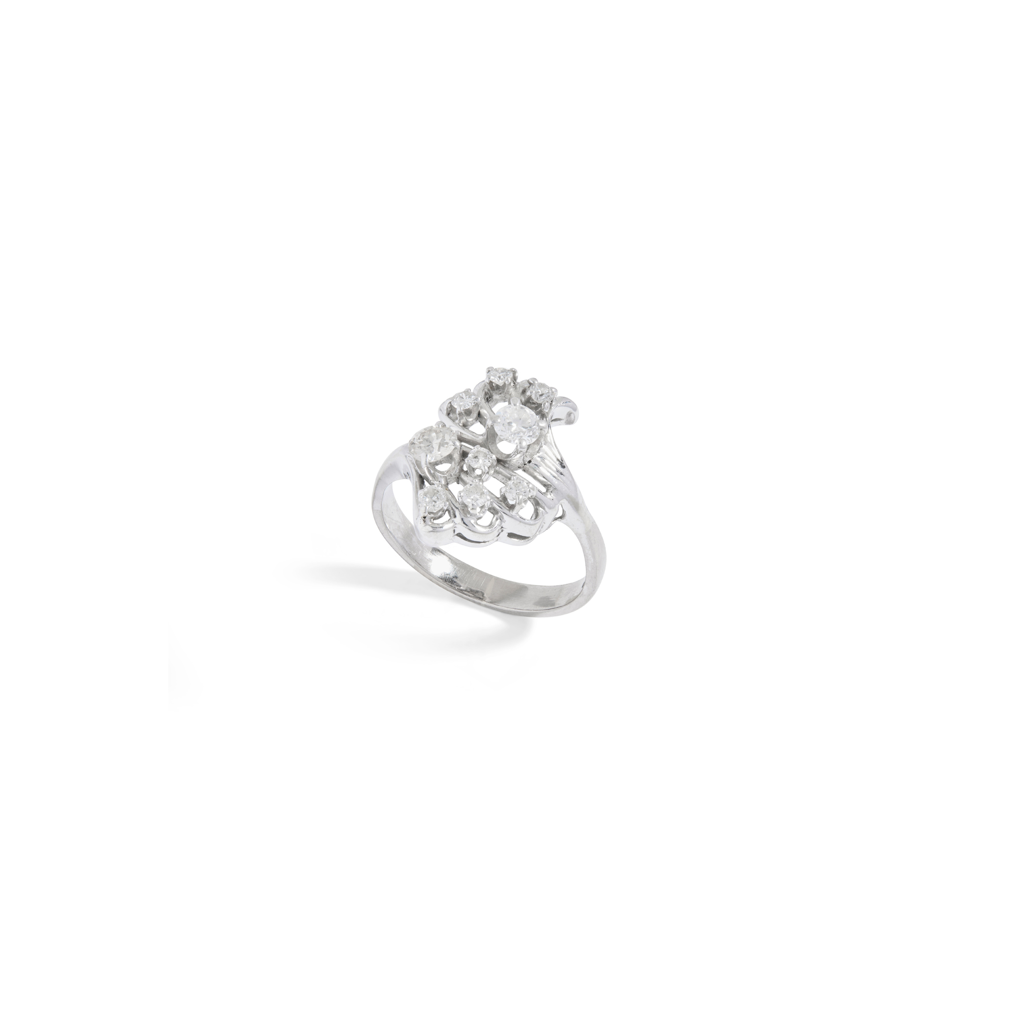 An 18ct gold diamond dress ring