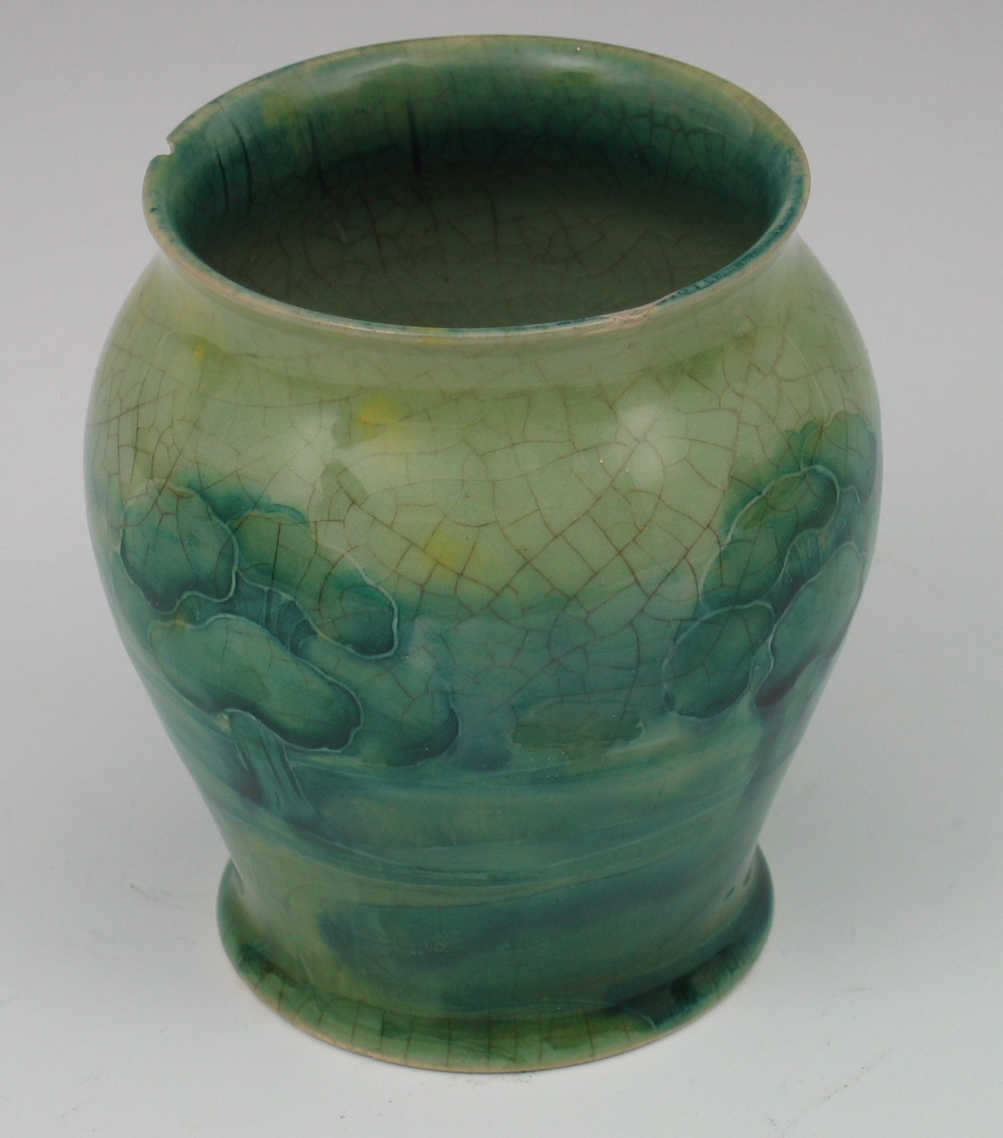 A Moorcroft squat baluster vase,