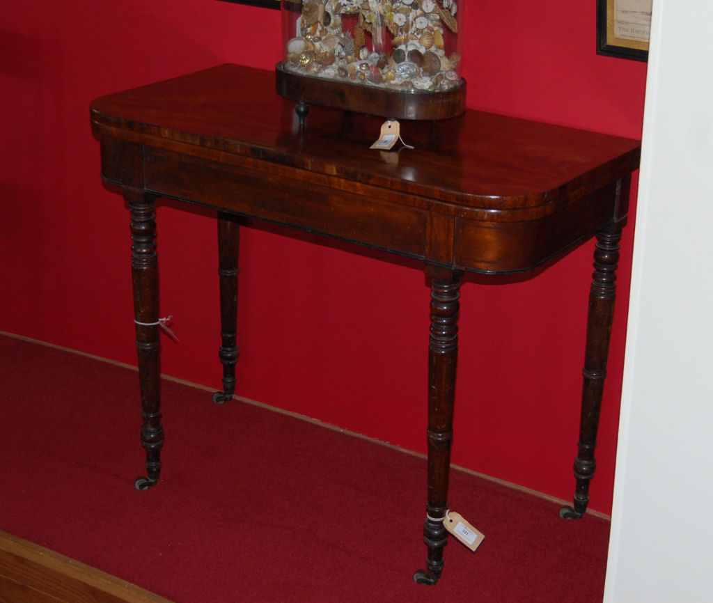 REGENCY MAHOGANY AND INLAID CARD TABLE