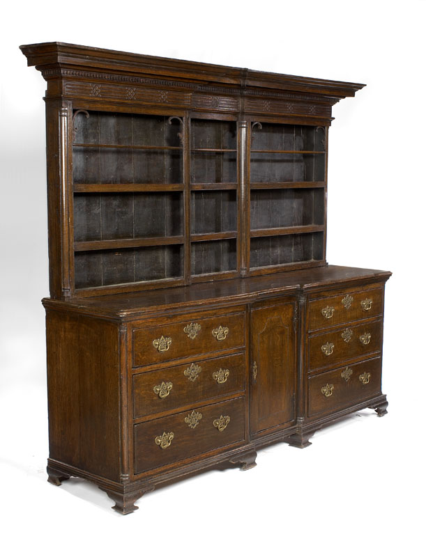 A George II period oak dresser