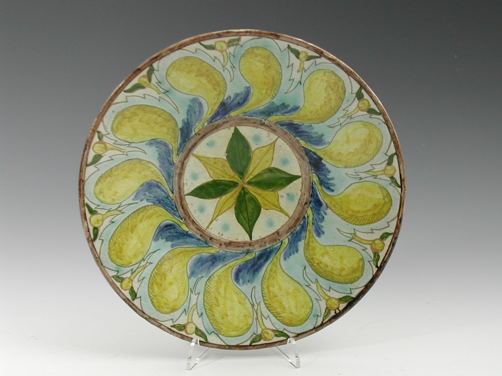 A Della Robbia circular bowl,