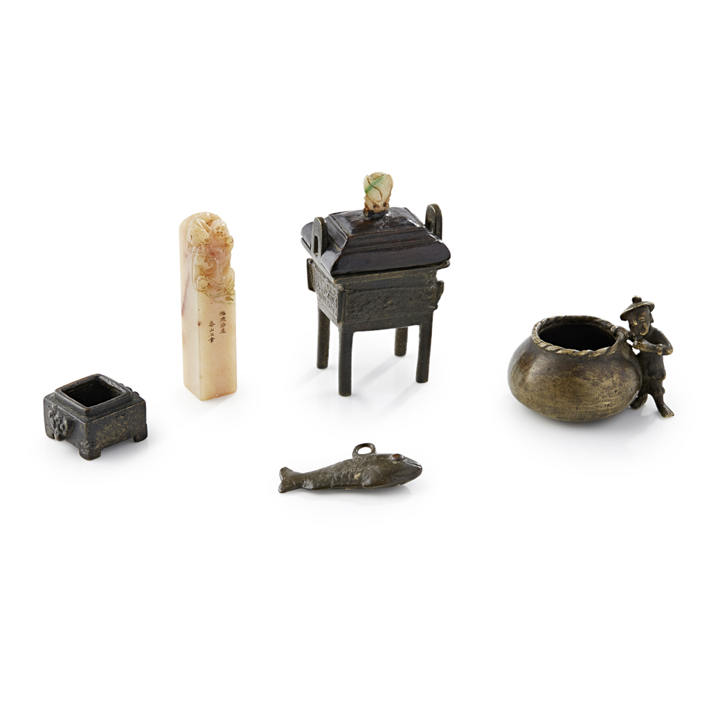 BRONZE INCENSE GARNITURE