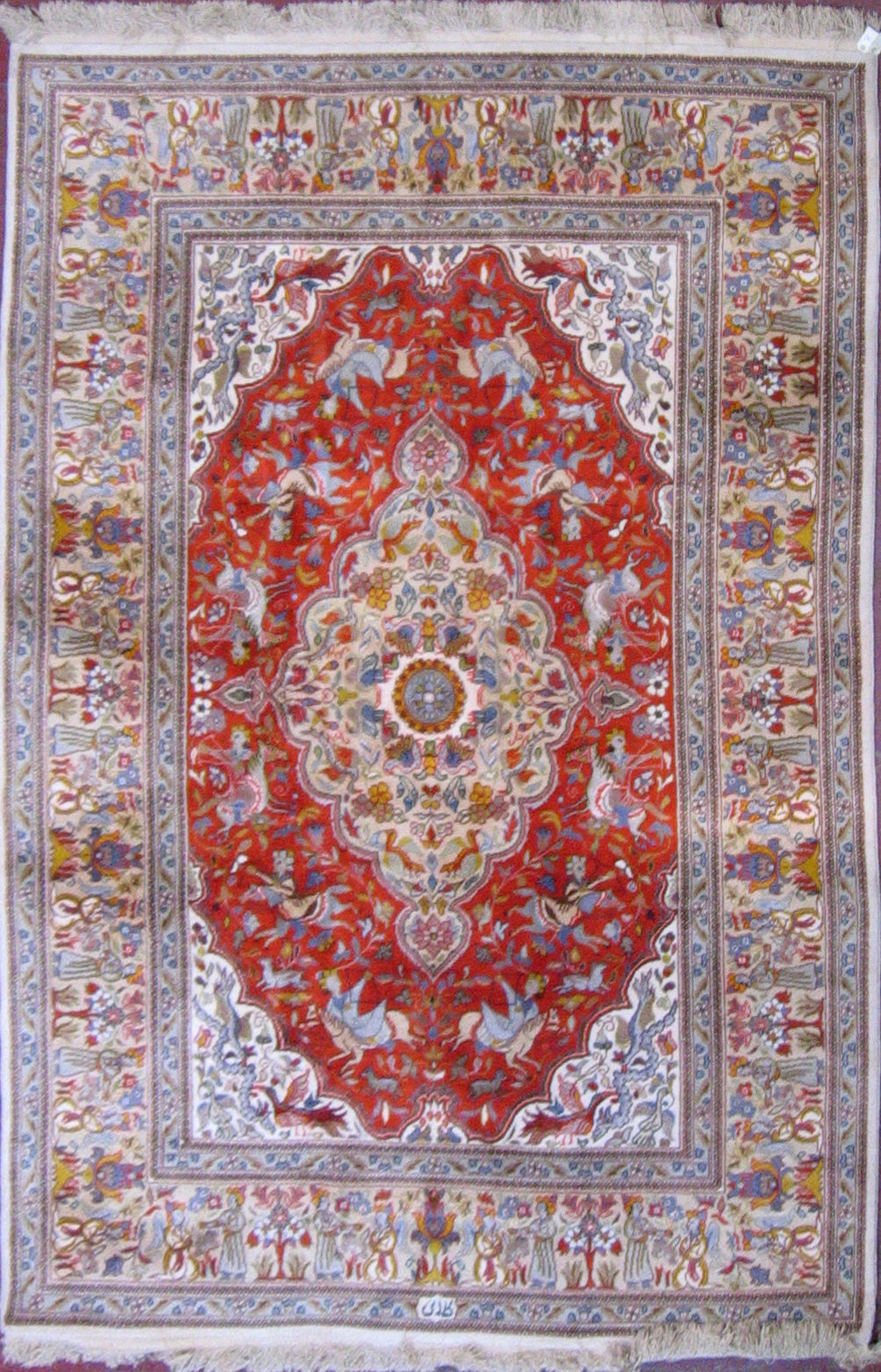 A Persian style hunting design carpet