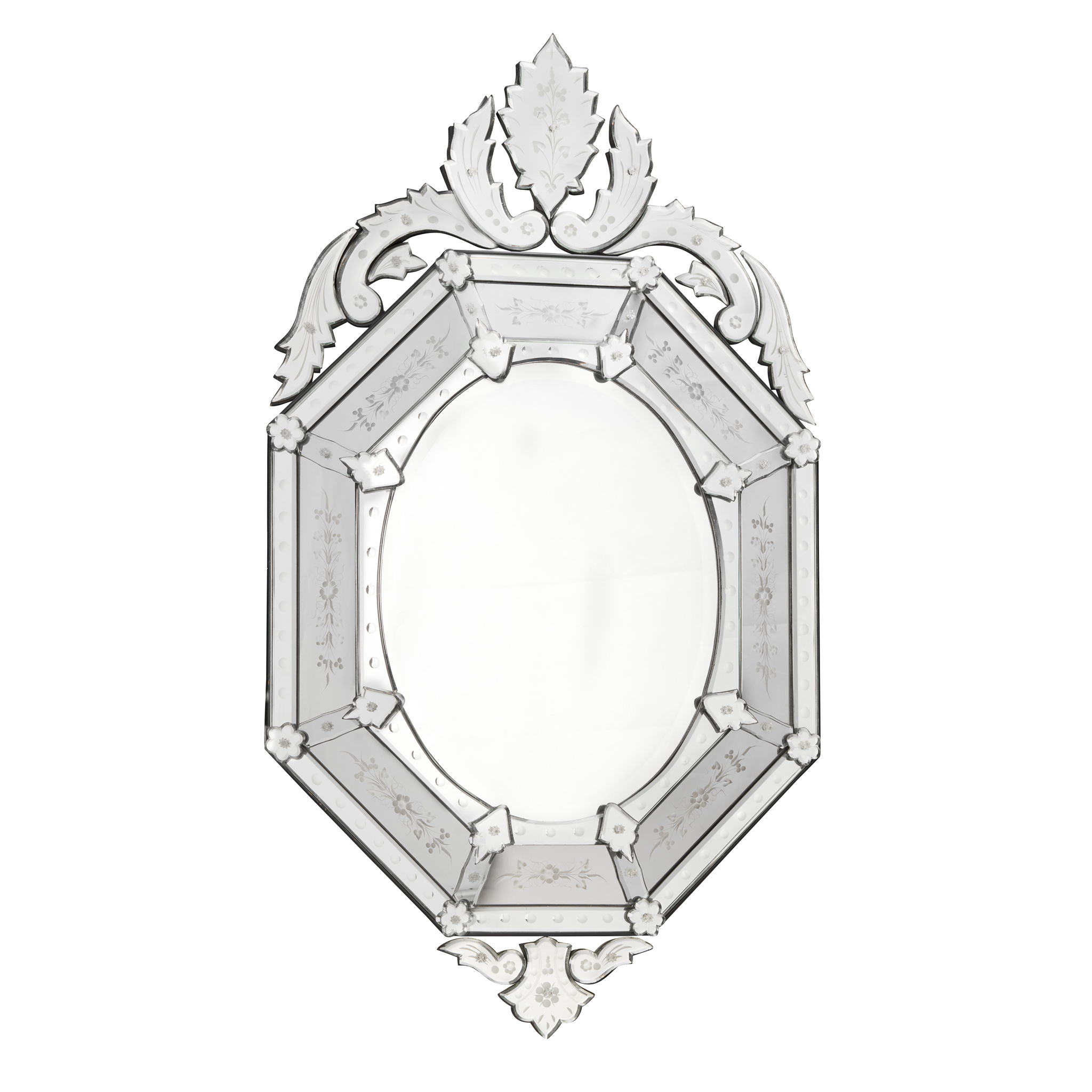 VENETIAN ETCHED GLASS MIRROR
