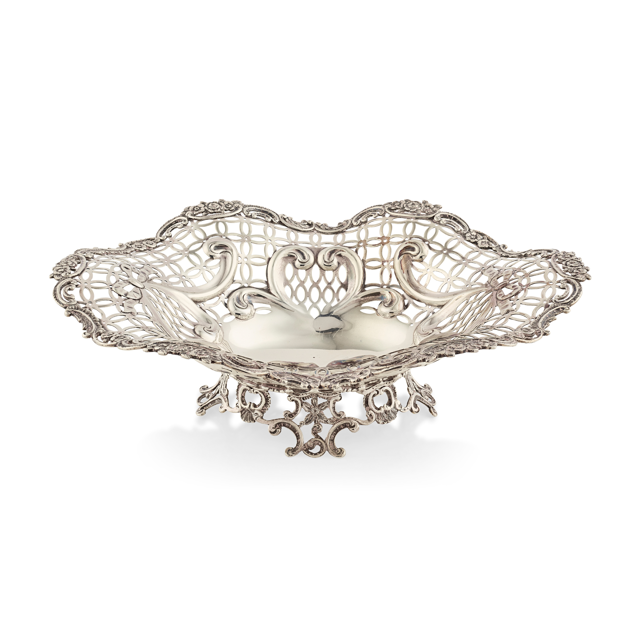 A VICTORIAN PIERCED BASKET
