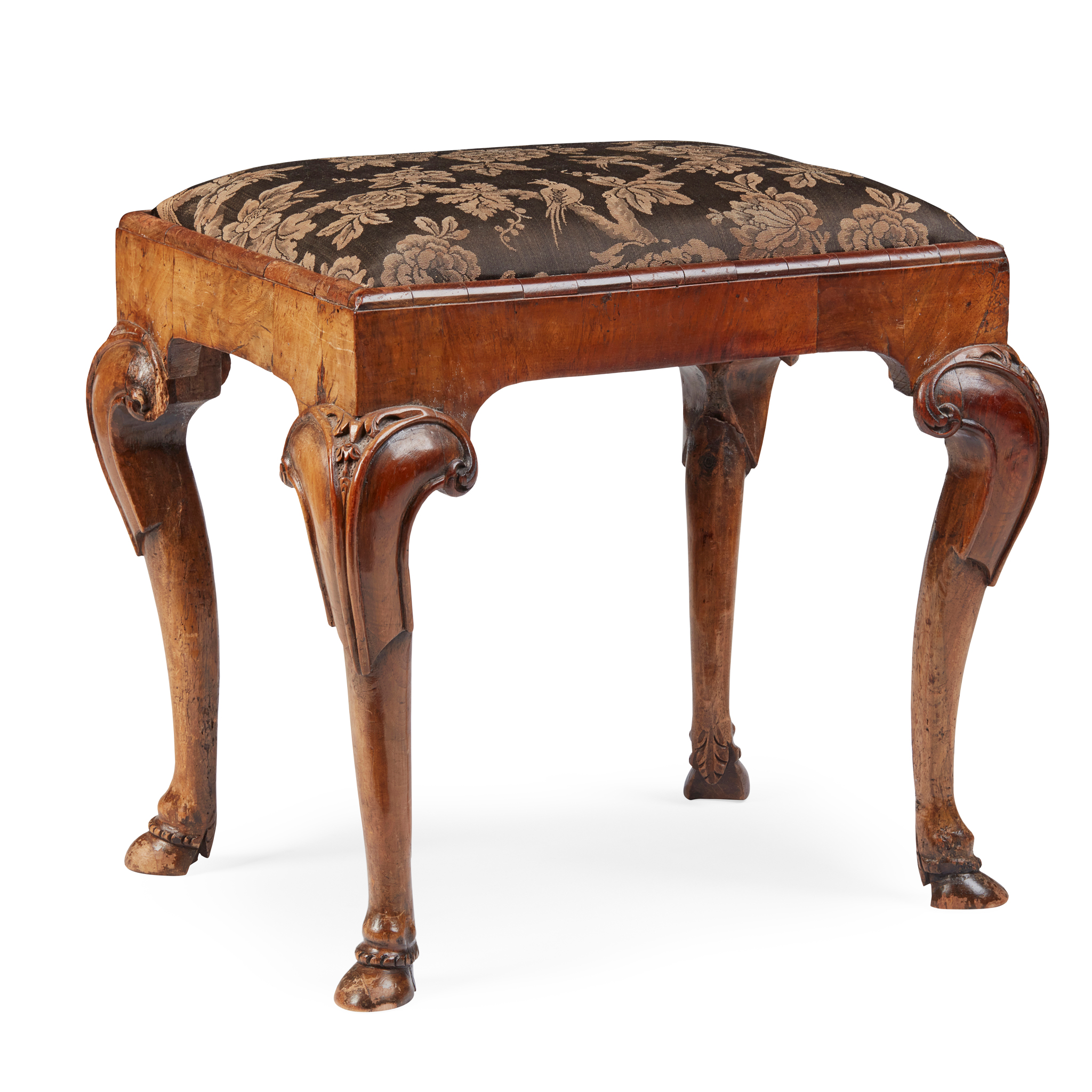 GEORGE I WALNUT FOOTSTOOL