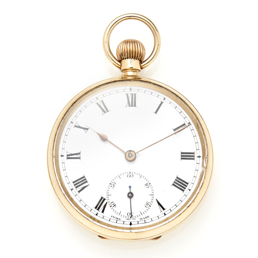 A gentleman's 9ct gold cased open faced pocket watch