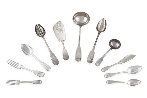 A matched George III Fiddle and Thread canteen