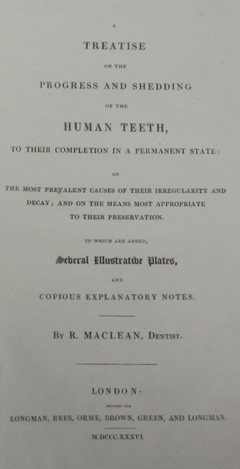 Dentistry - Maclean, R.