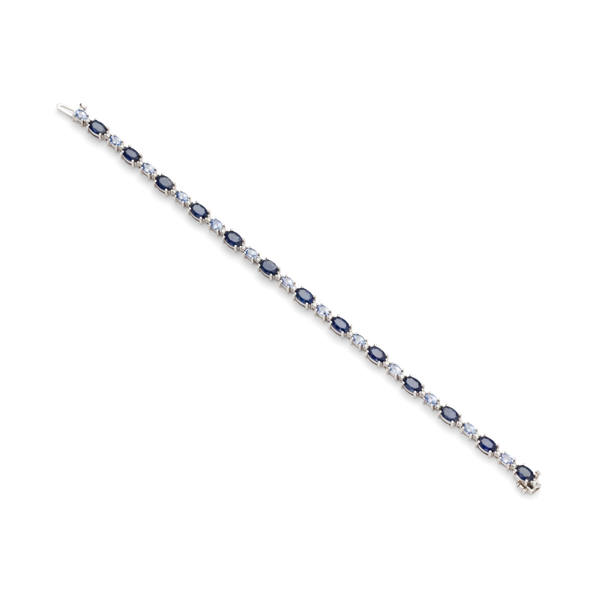 A sapphire and diamond bracelet