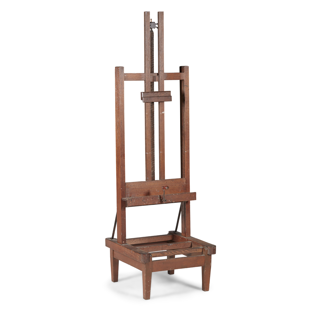 EARLY VICTORIAN OAK ARTIST'S STUDIO EASEL