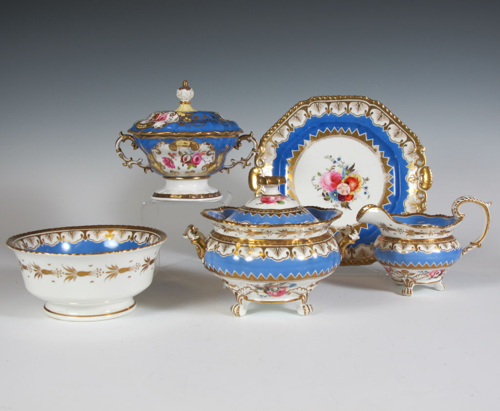 A 19th century English part tea set