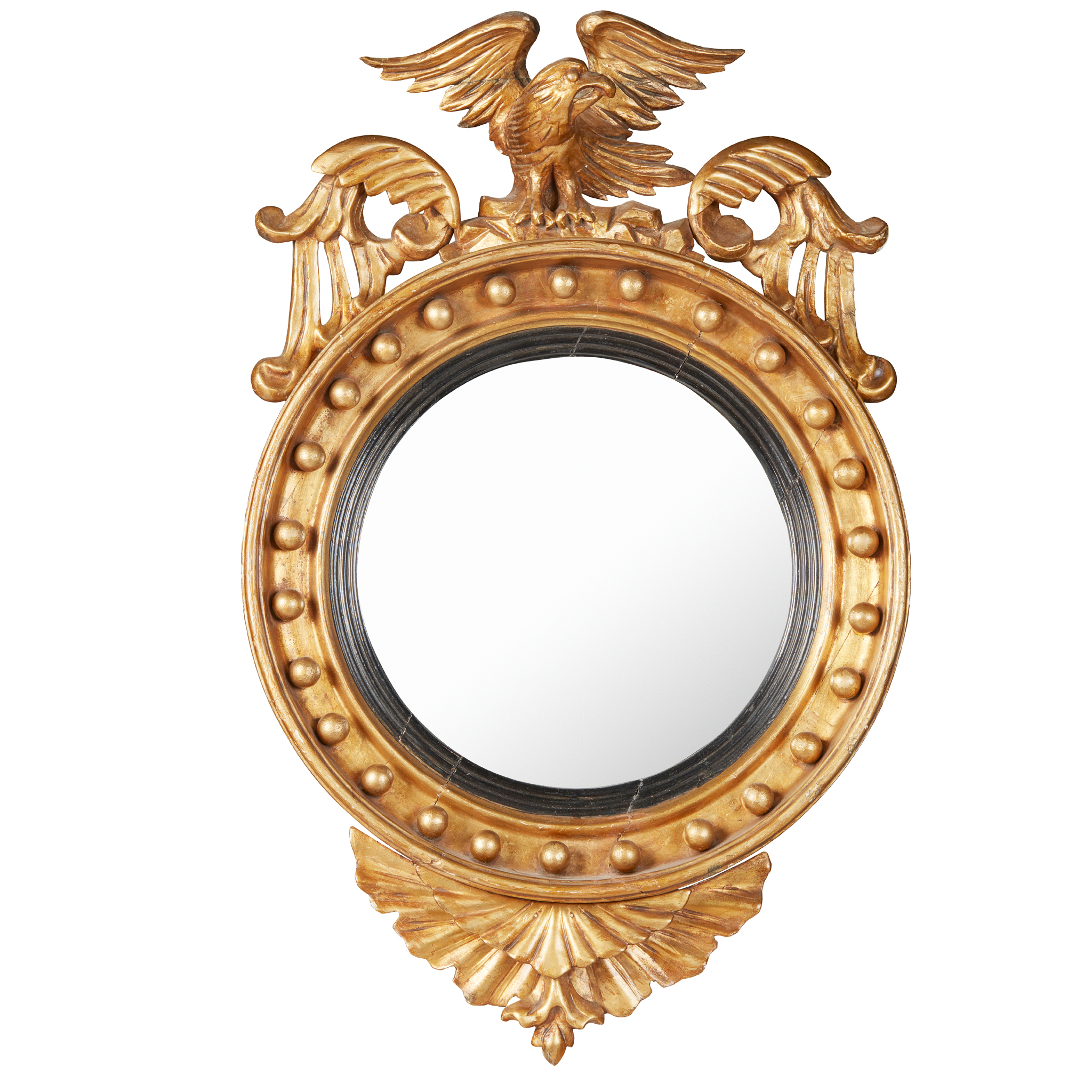REGENCY GILTWOOD CONVEX MIRROR