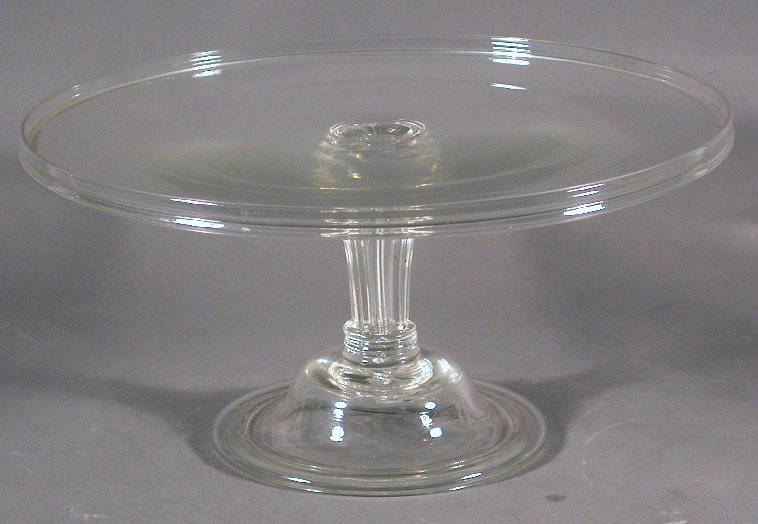 A Georgian glass tazza,