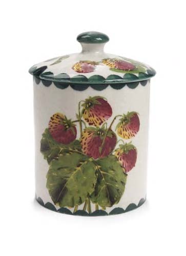 A Wemyss preserve jar and cover,