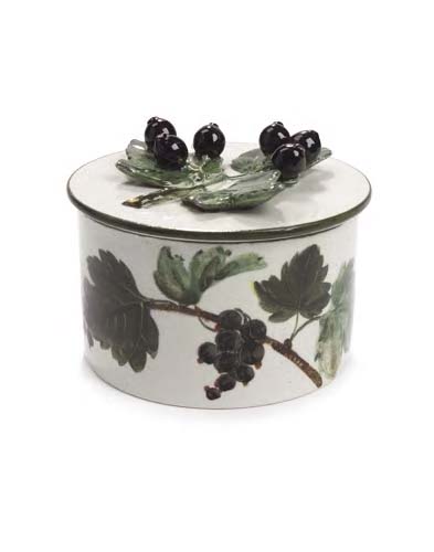 A Wemyss preserve jar and cover,