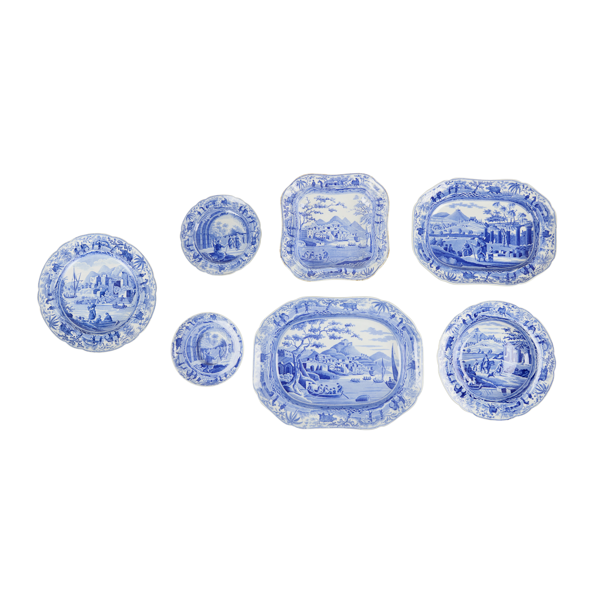 COLLECTION OF TRANSFER PRINTED SPODE 'CARAMANIAN SERIES' CERAMICS