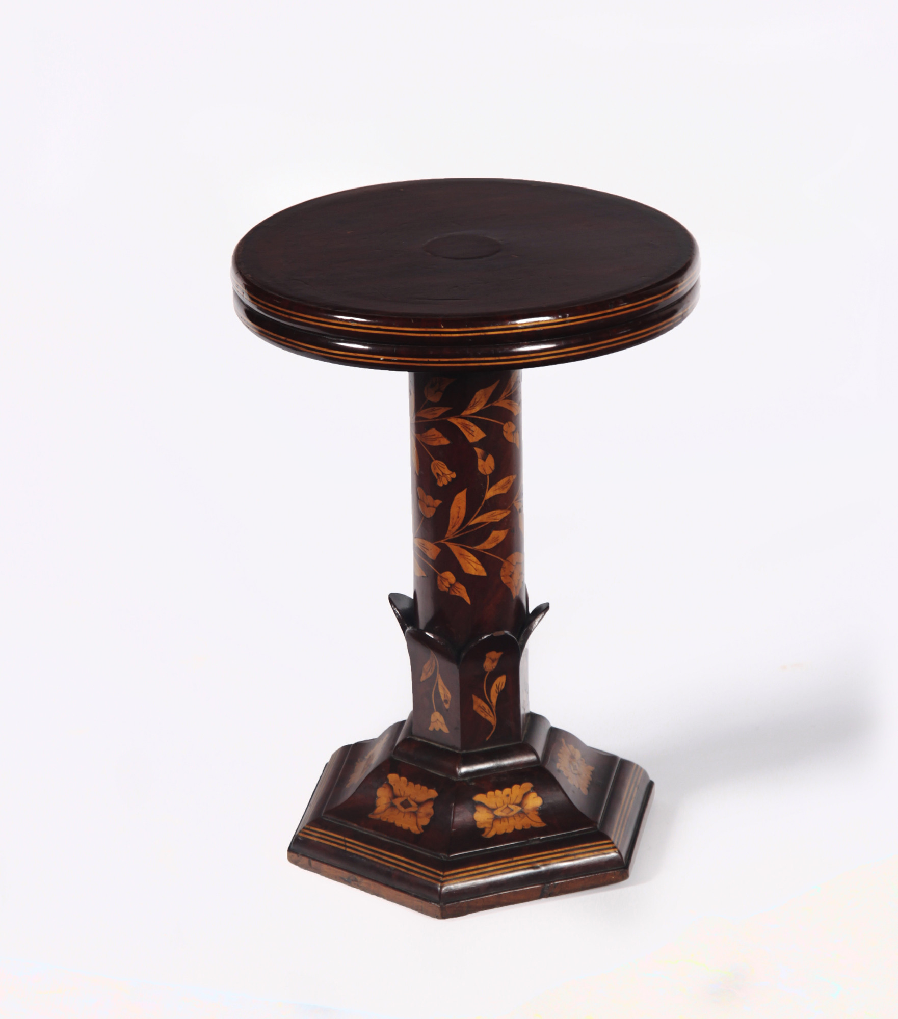 DUTCH MARQUETRY TORCHERE