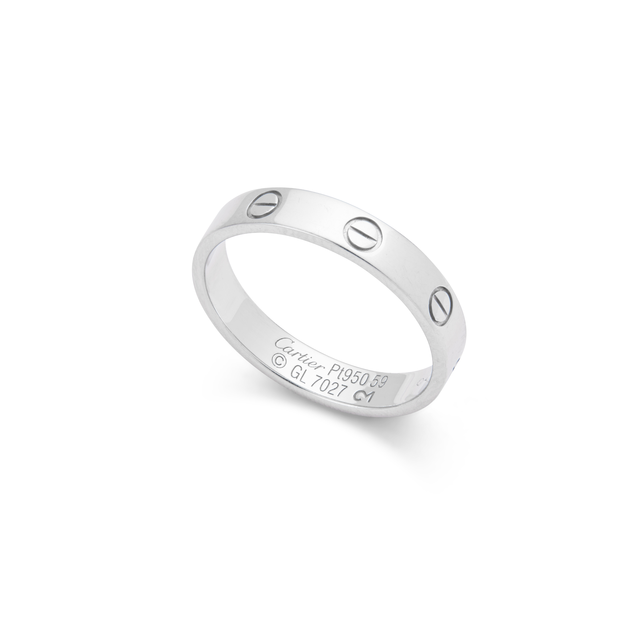 Cartier: A platinum "Love" ring
