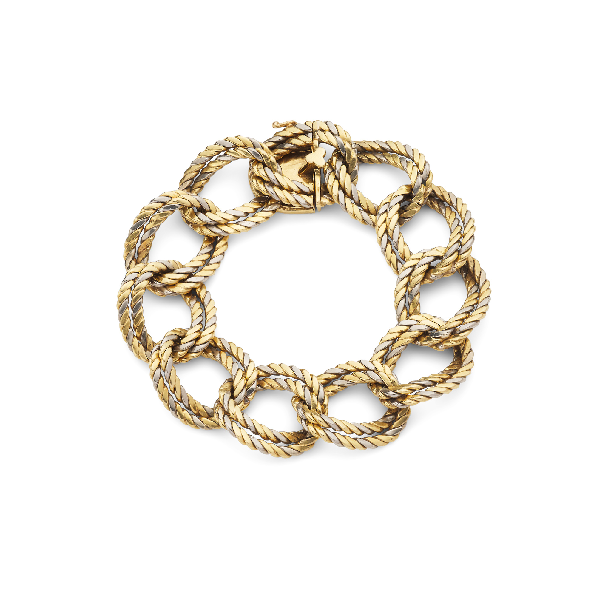 A bi-coloured ropetwist bracelet