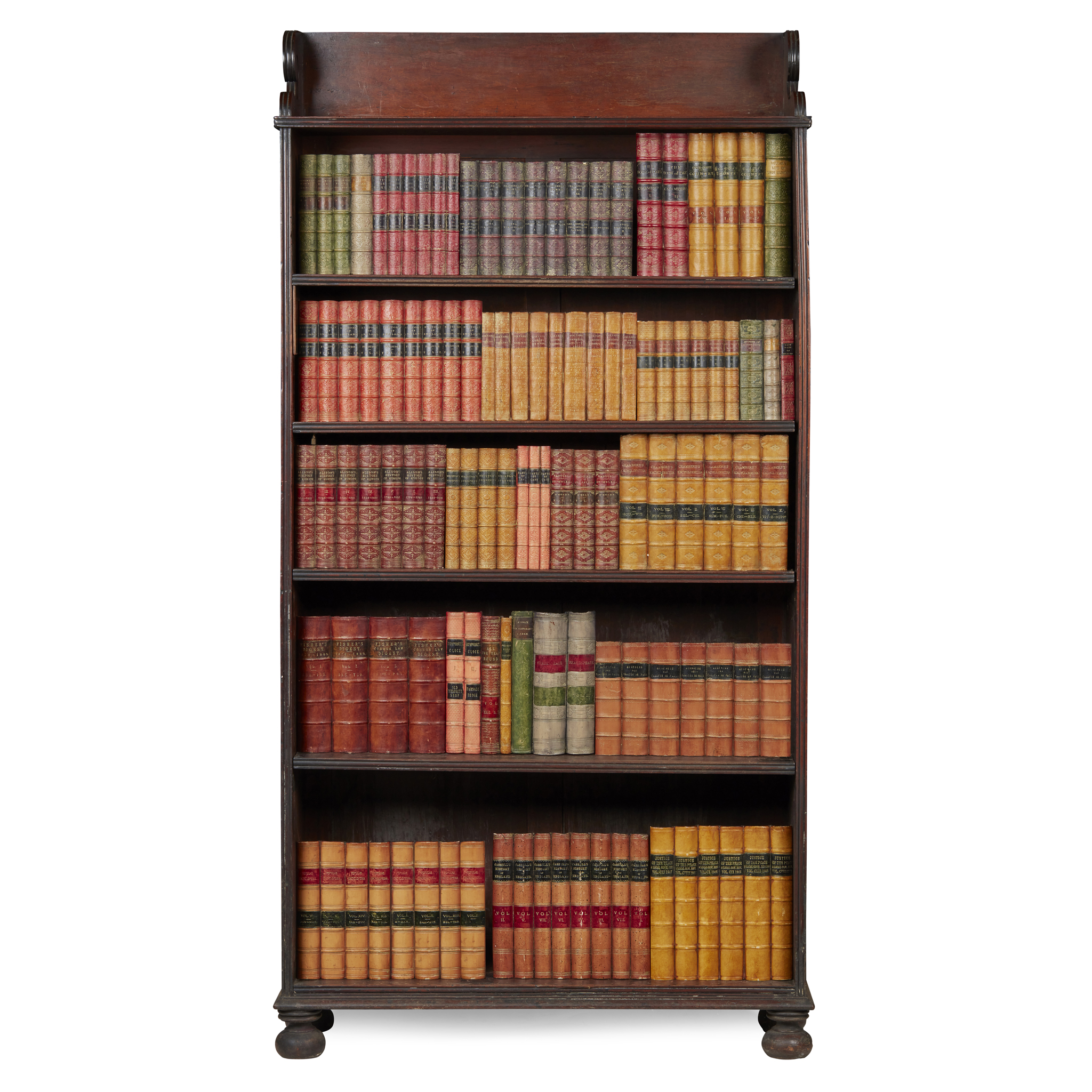 WILLIAM IV MAHOGANY OPEN BOOKCASE