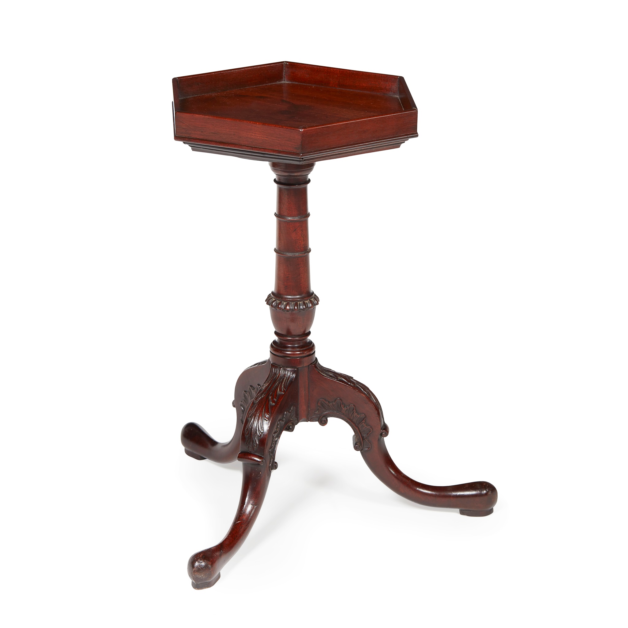 GEORGE III MAHOGANY KETTLE STAND