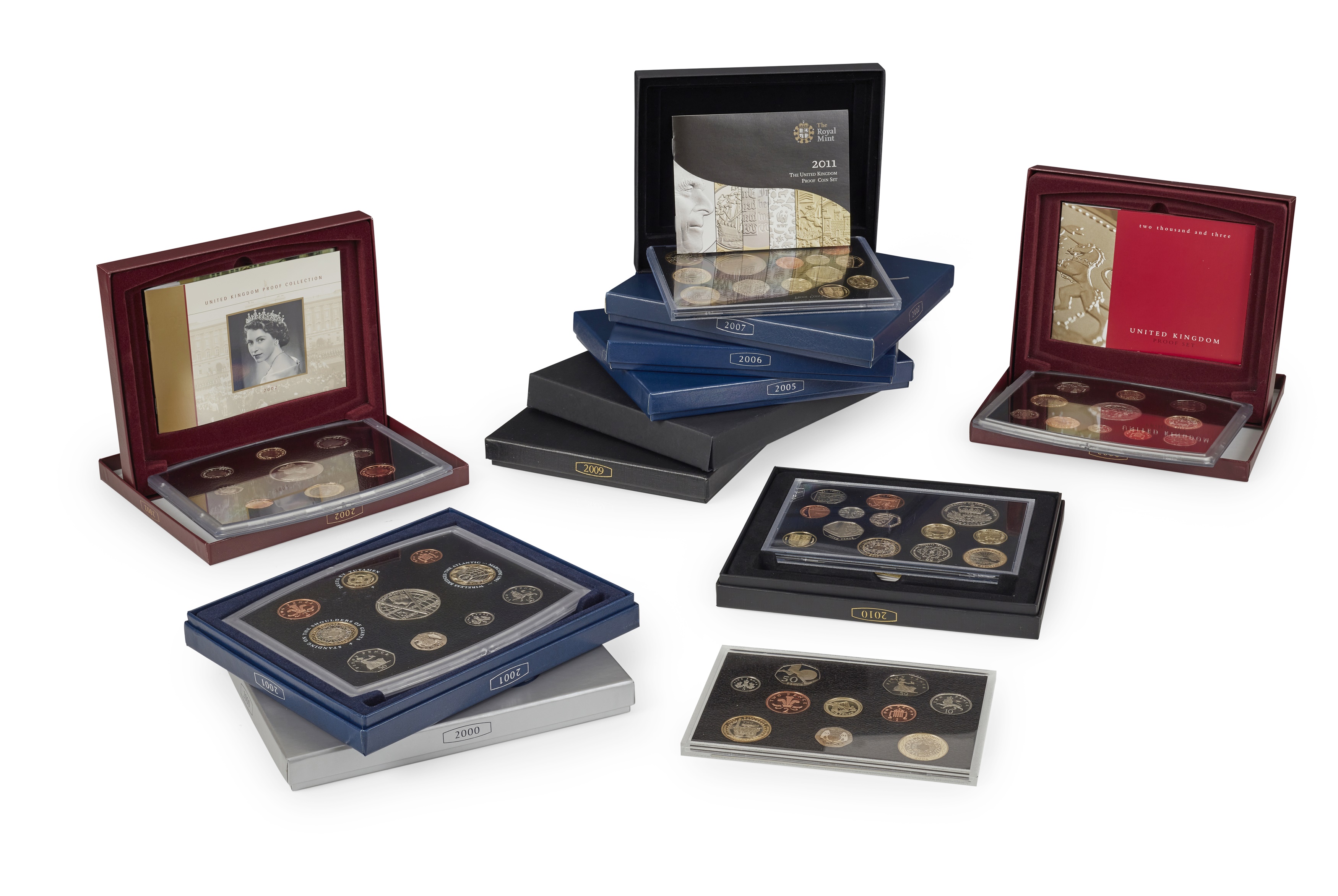 A collection of Royal Mint proof sets