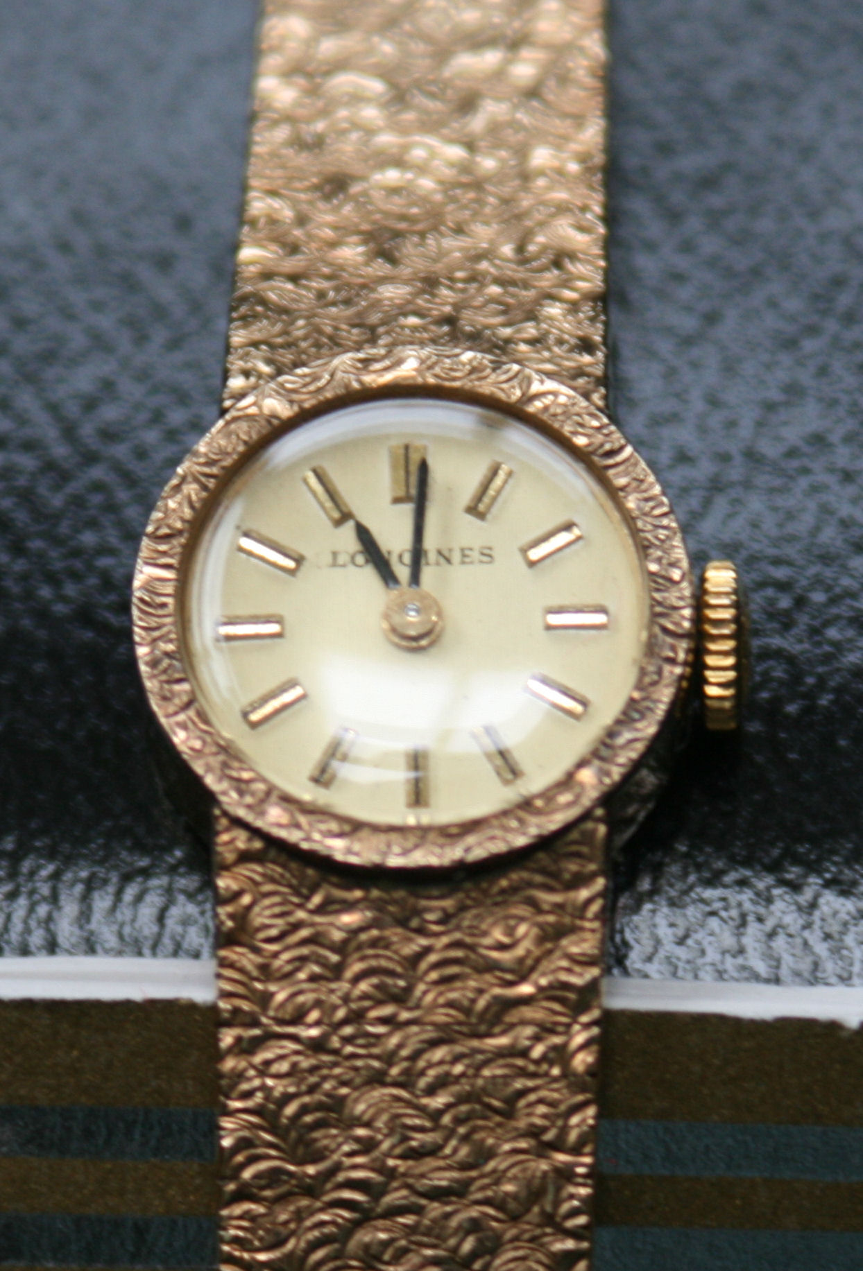 Longines - a 1970's lady's 9ct gold wrist watch