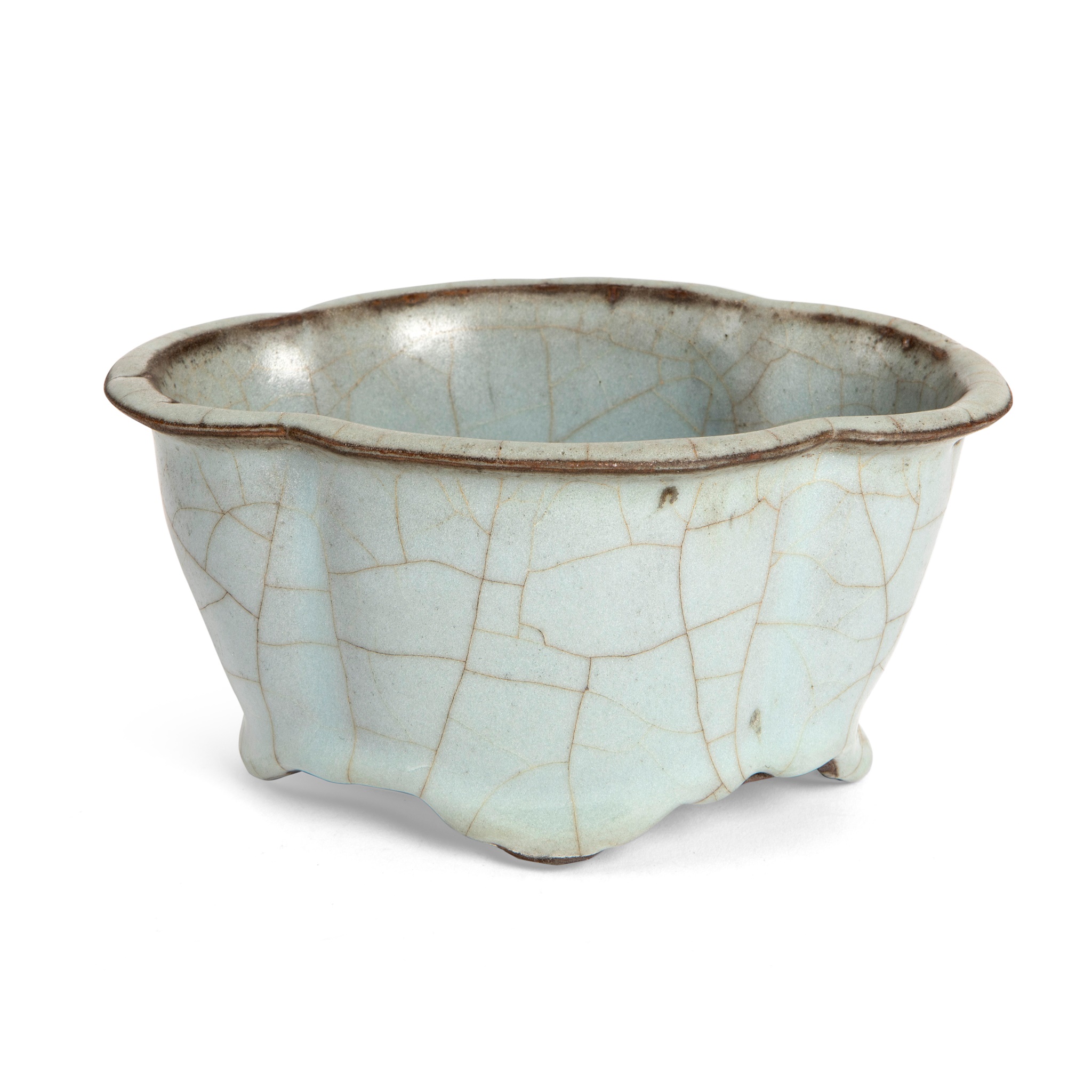 GE-TYPE CRACKLE-GLAZED LOBED WASHER