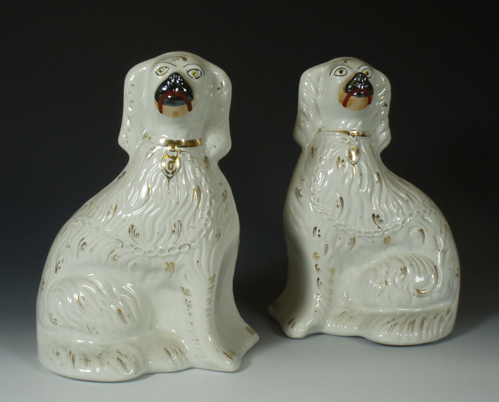 A pair of Victorian Staffordshire dogs