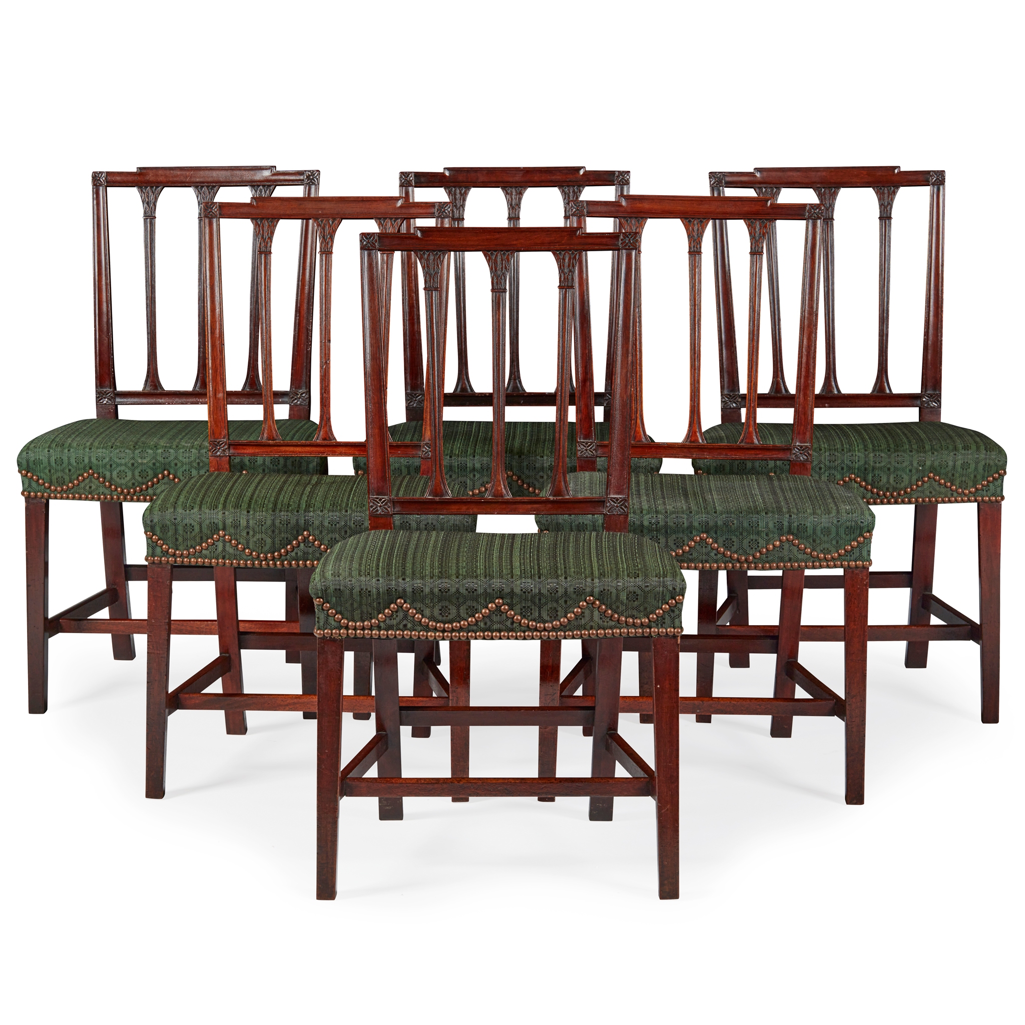 SET OF SIX GEORGE III MAHOGANY DINING CHAIRS
