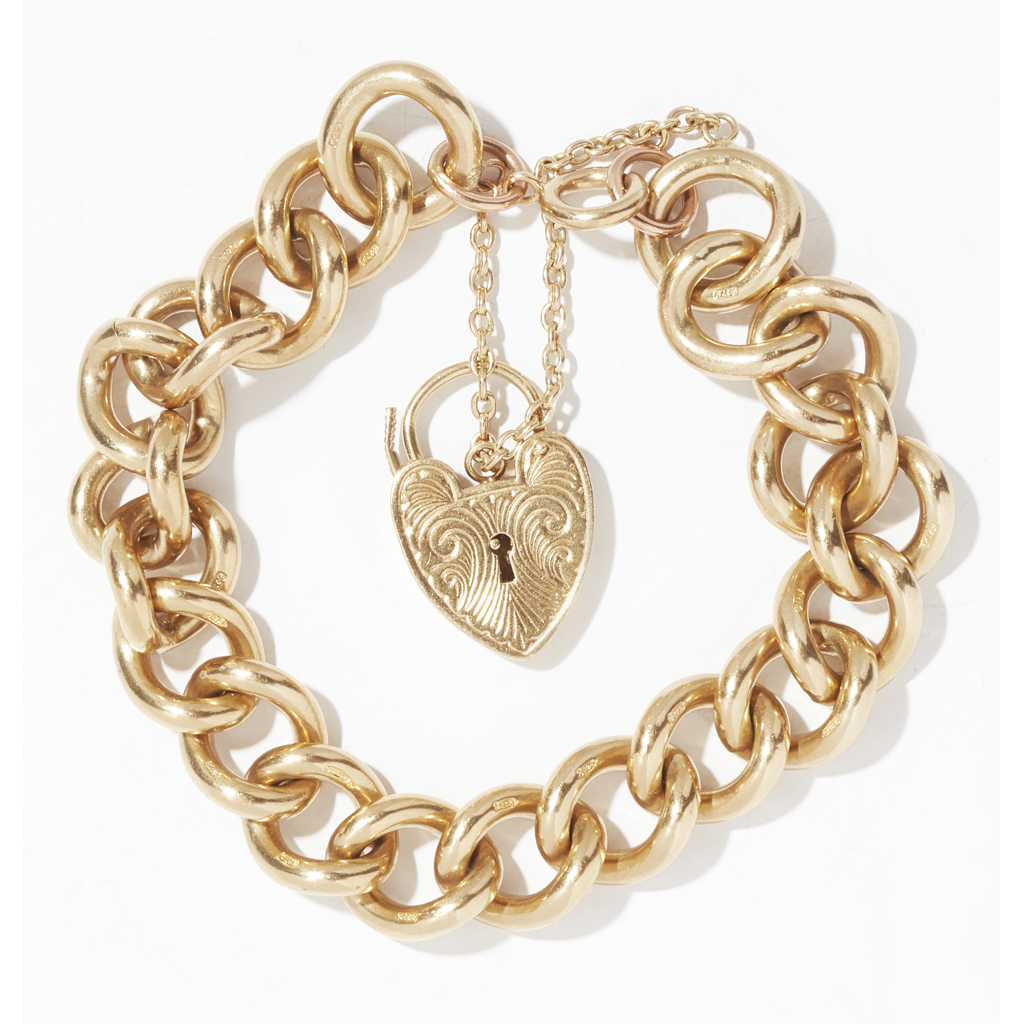A 9ct gold curb link bracelet