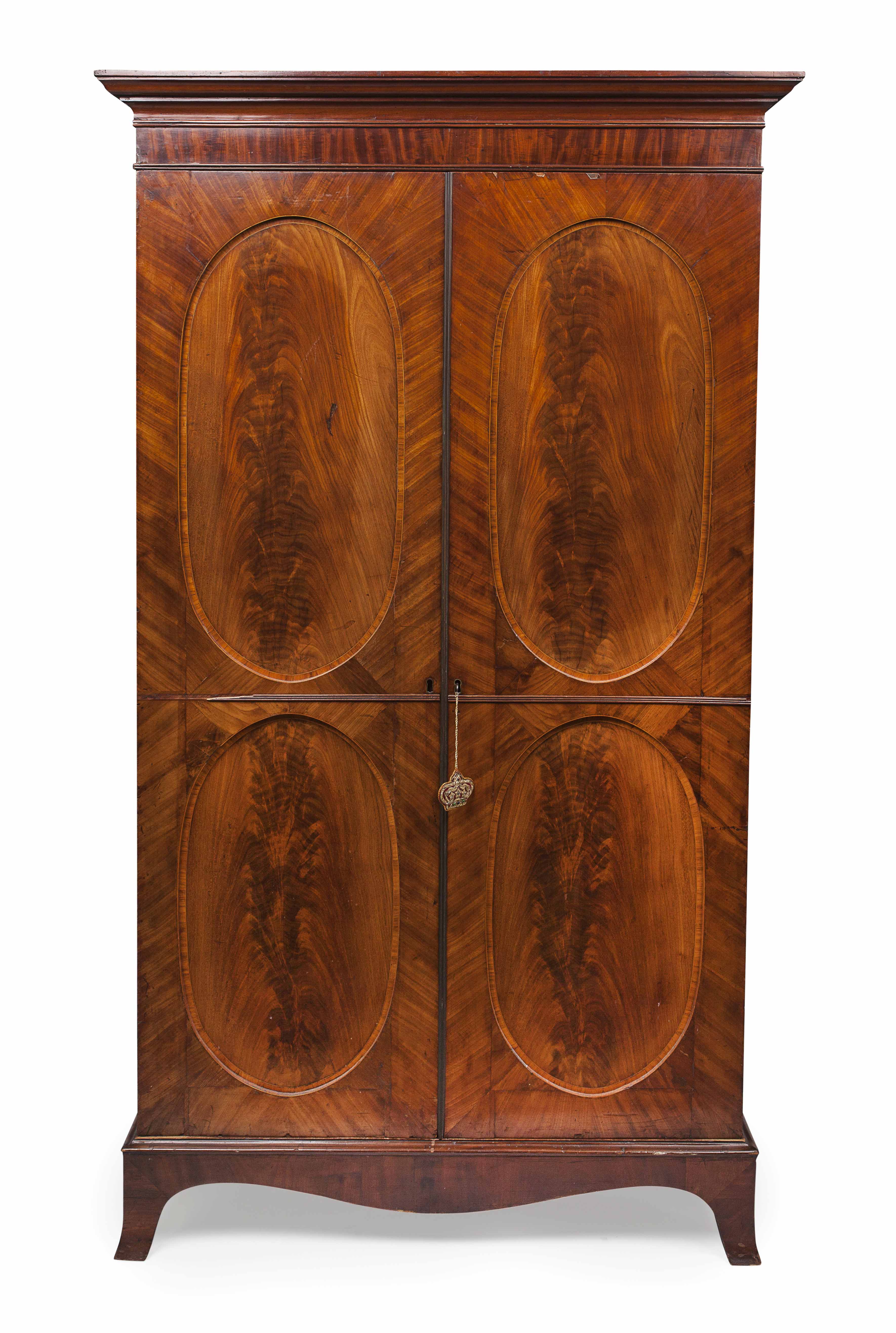 LATE REGENCY MAHOGANY SMALL WARDROBE