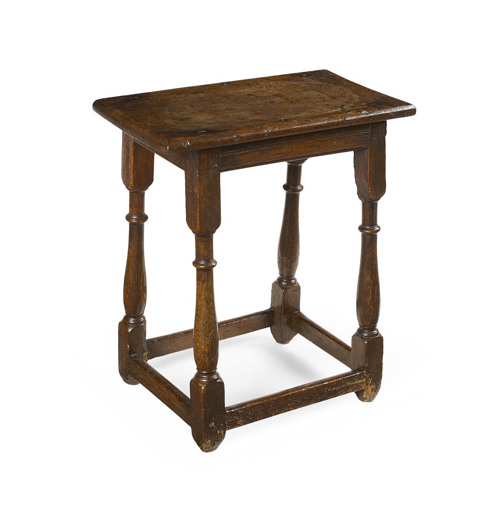 CHARLES II OAK JOINT STOOL