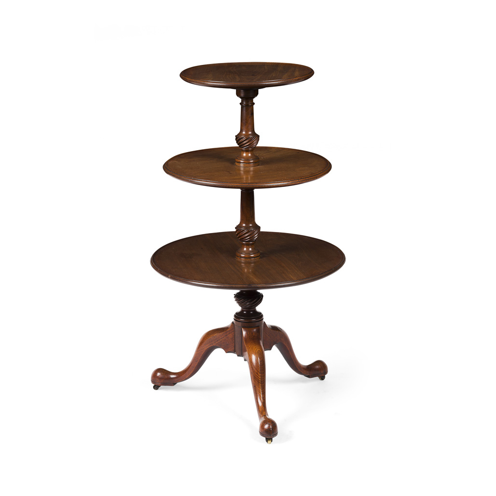 A GEORGE III MAHOGANY DUMB WAITER