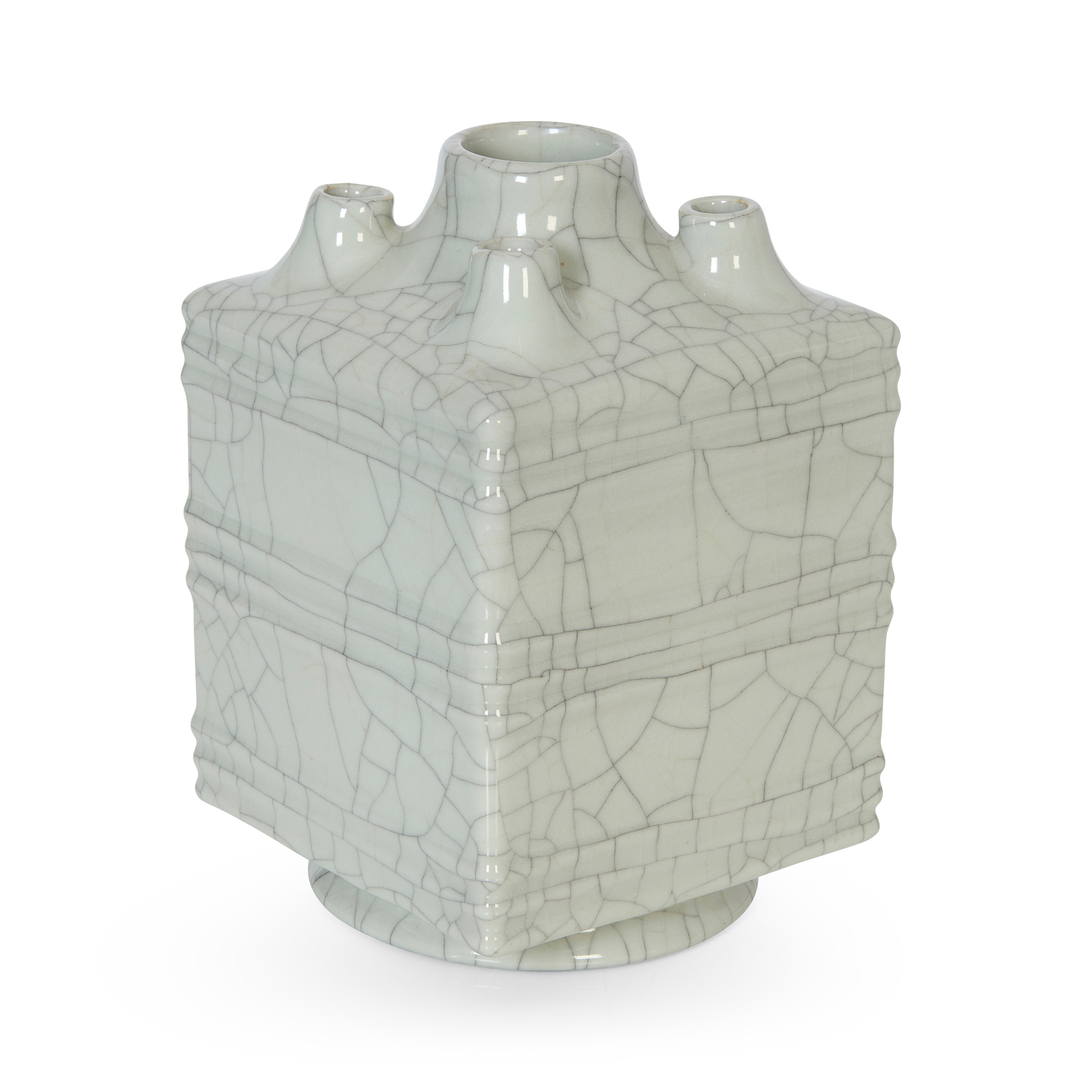 CHINESE GE-TYPE ARCHAISTIC CONG-SHAPED VASE