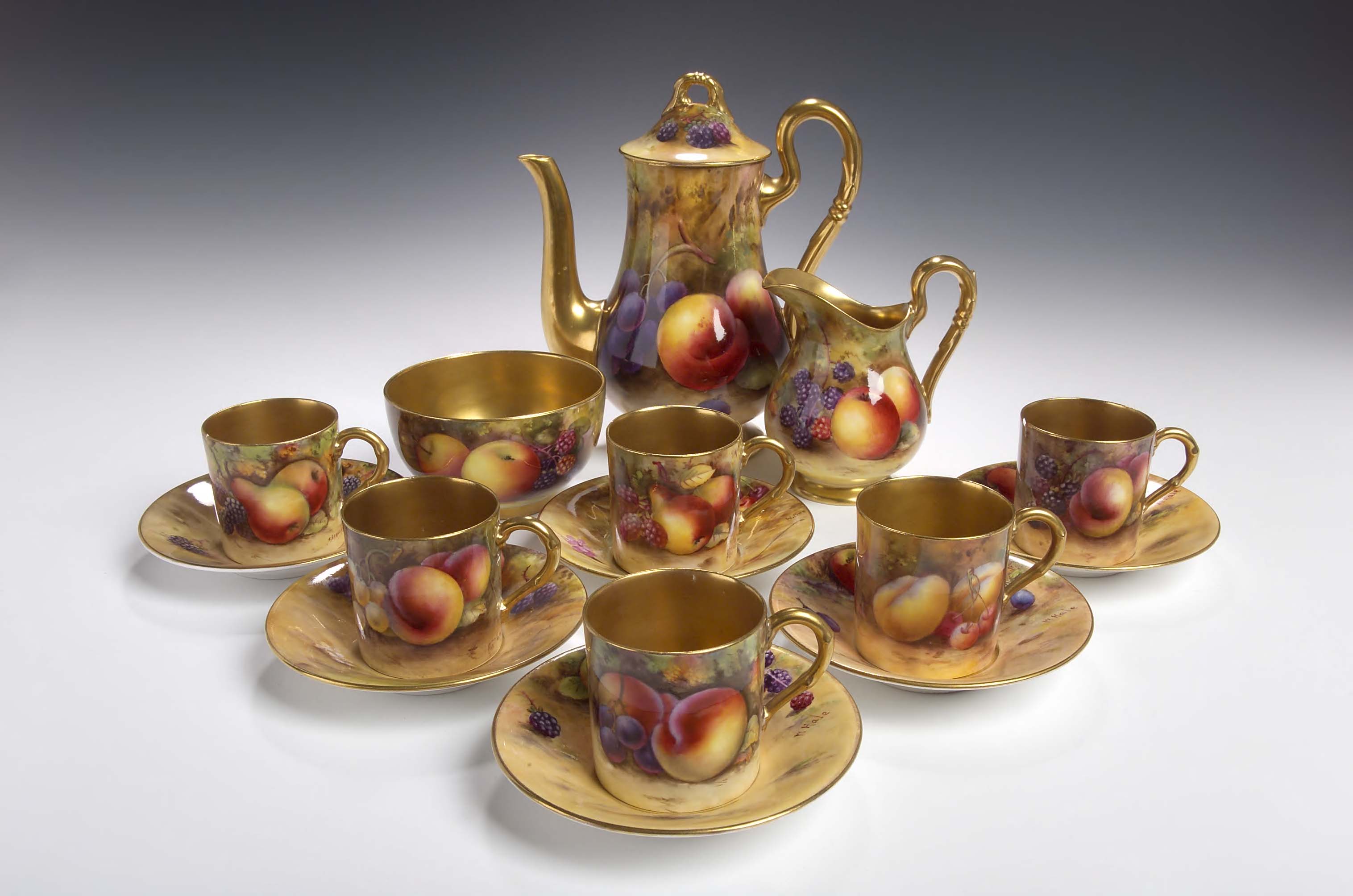 A Royal Worcester boxed coffee set,
