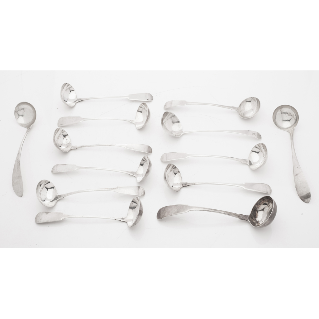 ABERDEEN - A set of eight toddy ladles