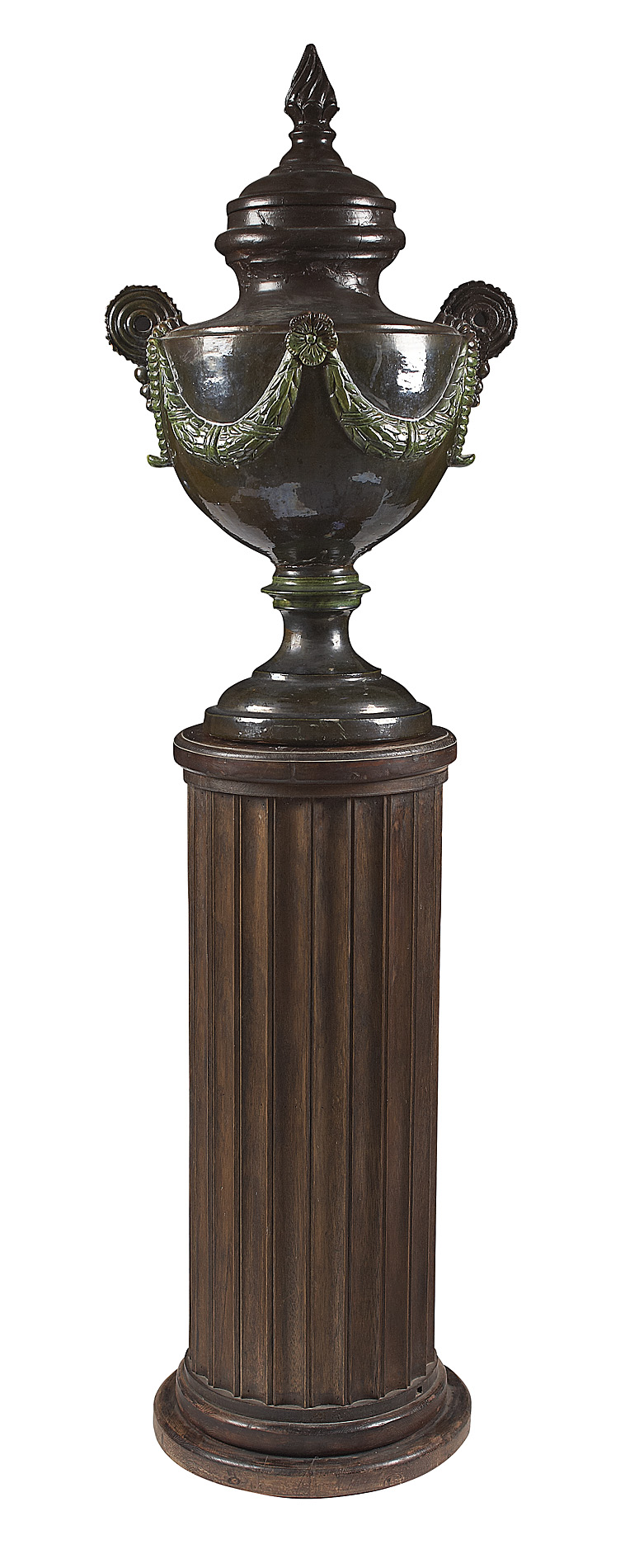 TERRACOTTA LUSTRE GLAZE CLASSICAL VASE