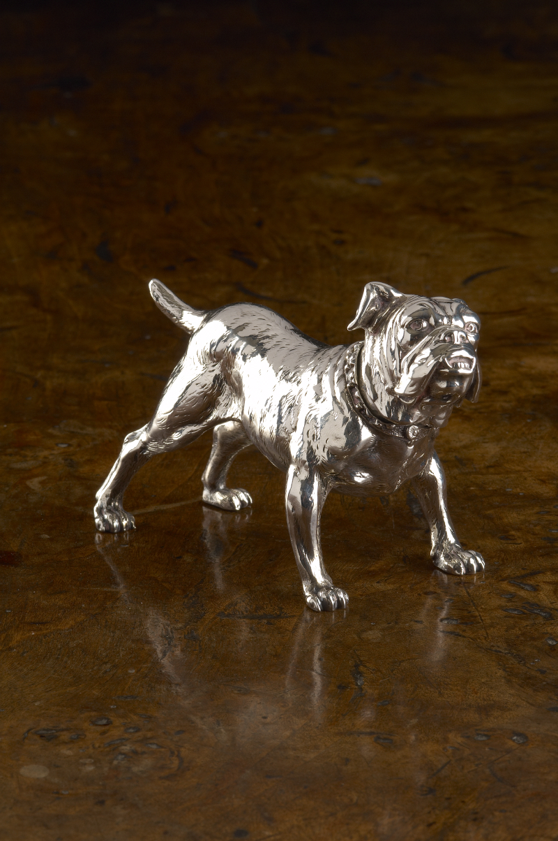 A well modelled silver bulldog
